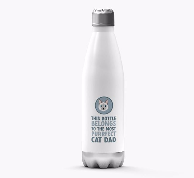 Perfect Cat Dad: Personalized {breedCommonName} Water Bottle