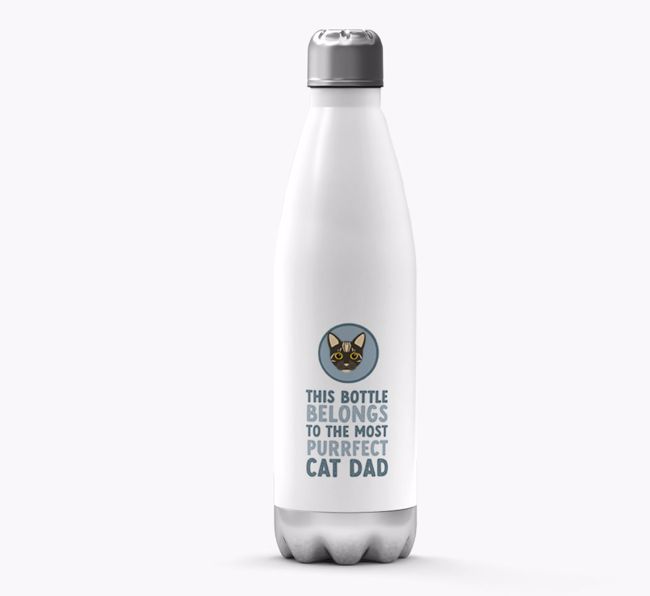 Perfect Cat Dad: Personalized {breedCommonName} Water Bottle