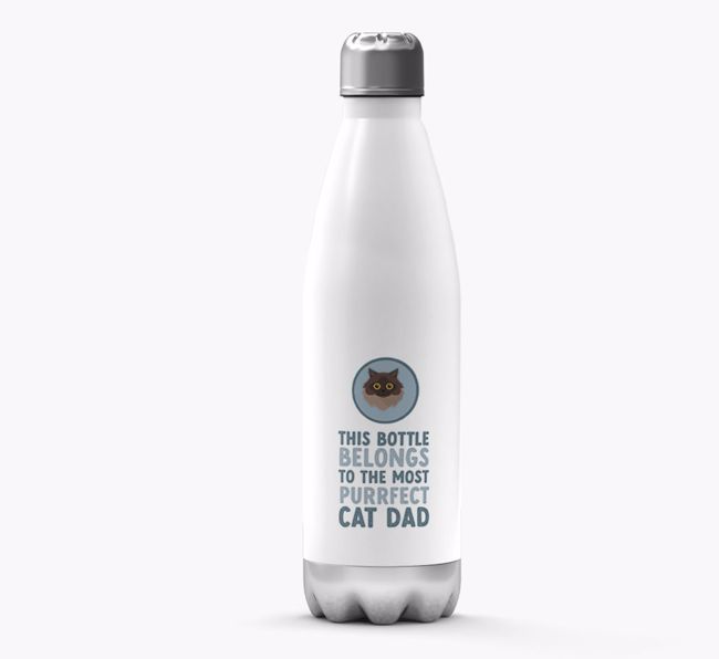 Perfect Cat Dad: Personalized {breedCommonName} Water Bottle