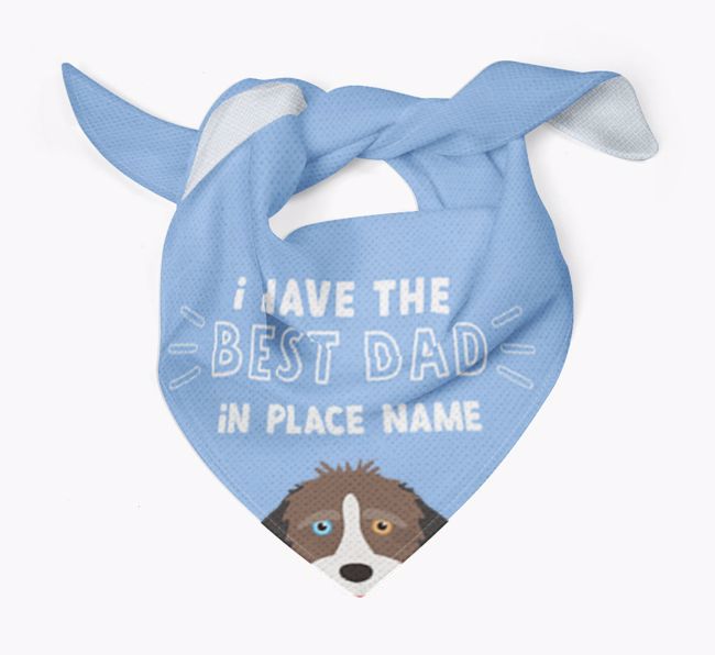 Best Dad In Town: Personalised {breedFullName} Bandana