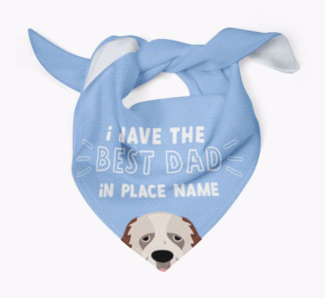 Best Dad In Town: Personalised {breedFullName} Bandana