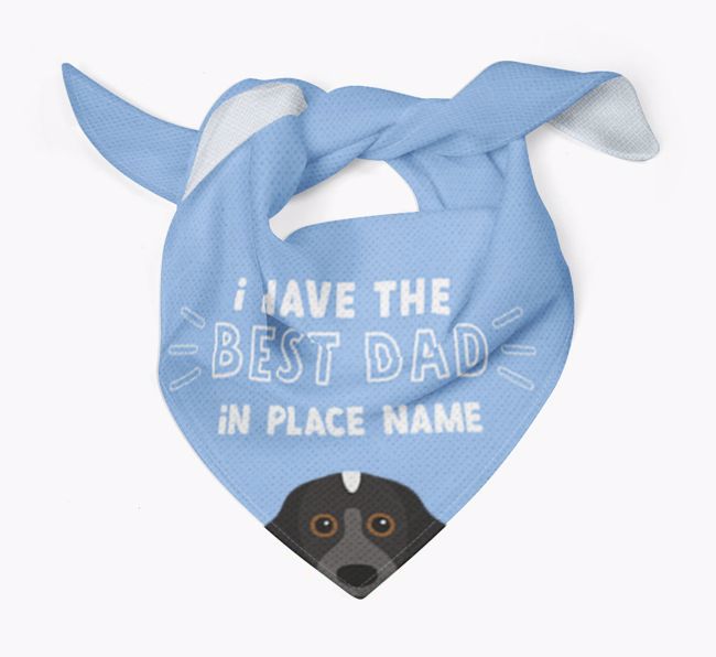 Best Dad In Town: Personalized {breedFullName} Bandana