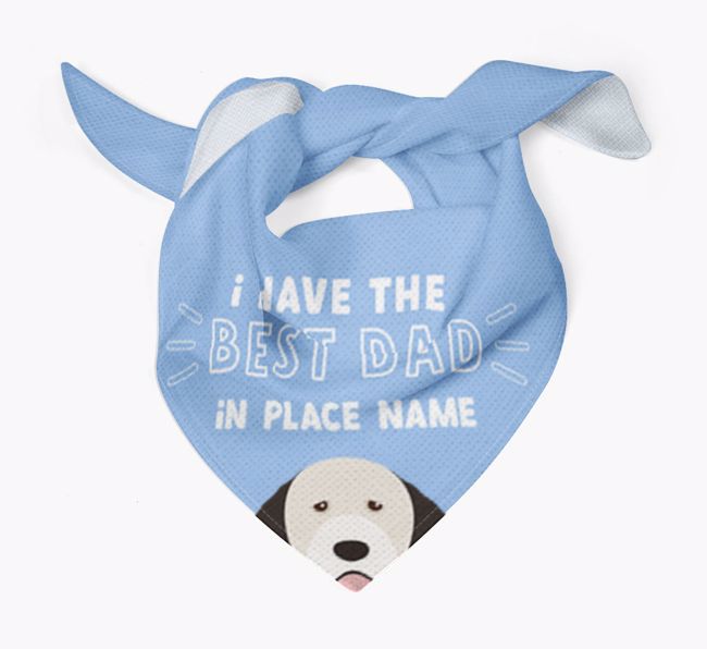 Best Dad In Town: Personalized {breedFullName} Bandana