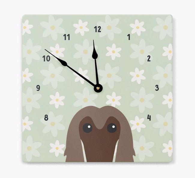 Daisy Pattern: Personalised {breedFullName} Wall Clock