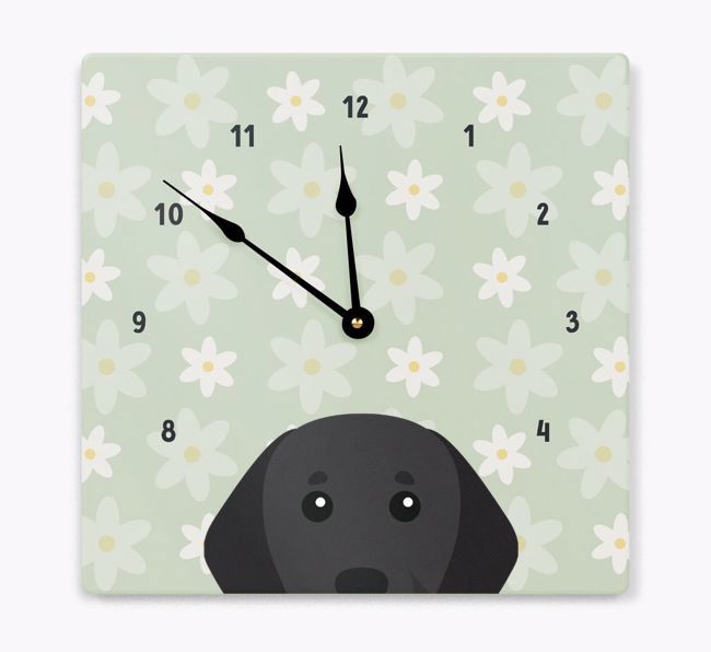 Daisy Pattern: Personalized {breedFullName} Wall Clock