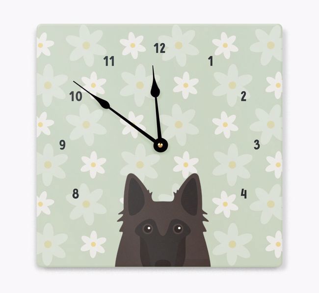 Daisy Pattern: Personalised {breedFullName} Wall Clock