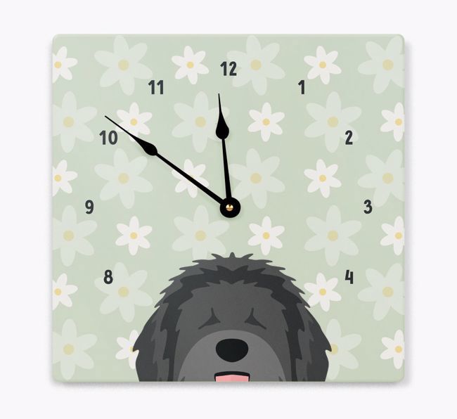 Daisy Pattern: Personalised {breedFullName} Wall Clock