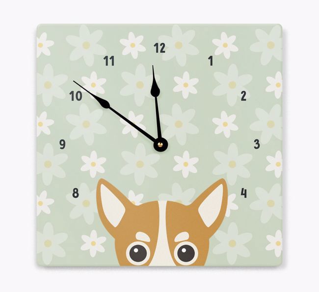 Daisy Pattern: Personalised {breedFullName} Wall Clock