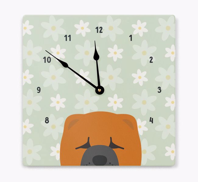 Daisy Pattern: Personalised {breedFullName} Wall Clock