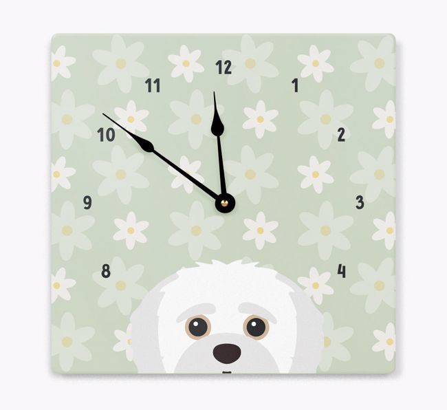 Daisy Pattern: Personalized {breedFullName} Wall Clock