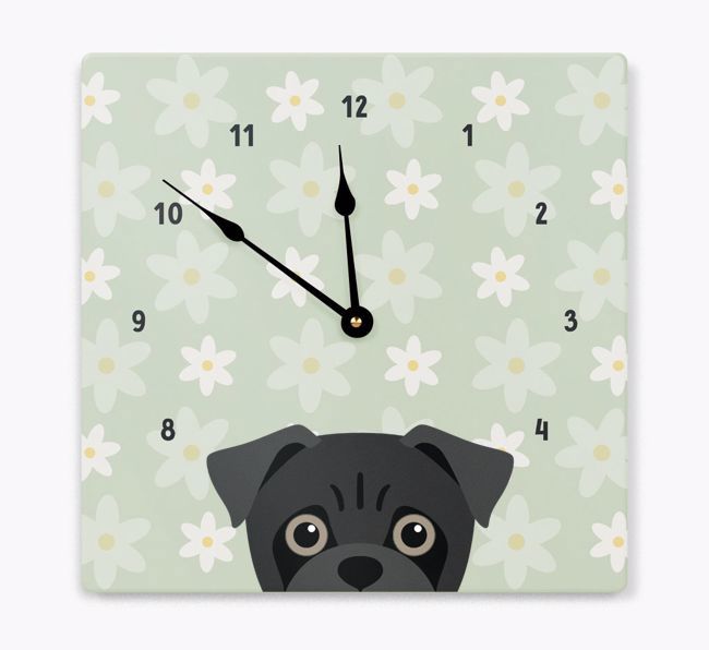 Daisy Pattern: Personalized {breedFullName} Wall Clock