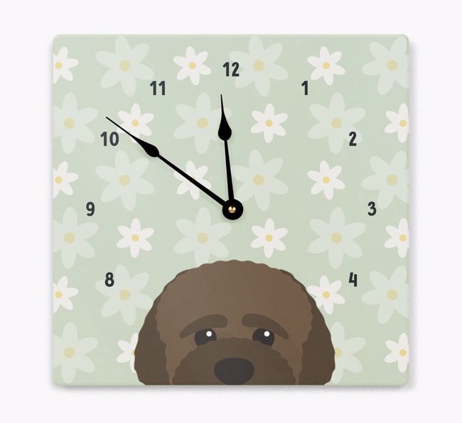 Daisy Pattern: Personalised {breedFullName} Wall Clock