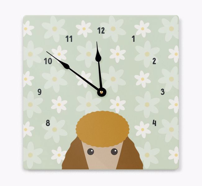 Daisy Pattern: Personalized {breedFullName} Wall Clock