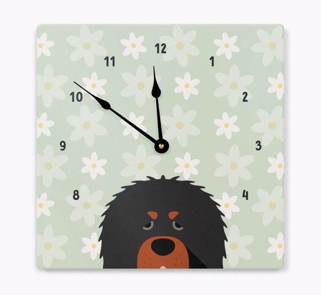 Daisy Pattern: Personalized {breedFullName} Wall Clock