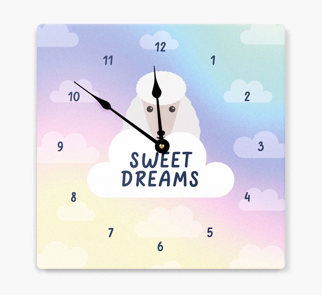 Sweet Dreams: Personalised {breedFullName} Wall Clock