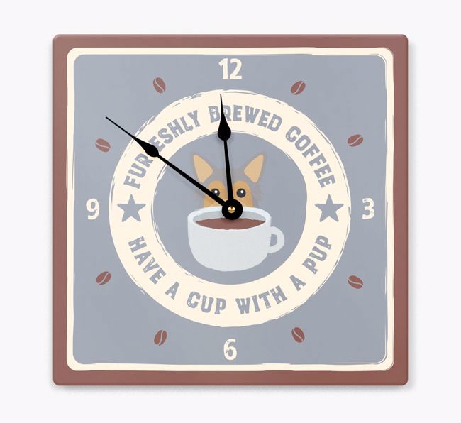 Furesh Brewed Coffee: Personalized {breedFullName} Wall Clock