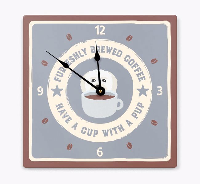 Furesh Brewed Coffee: Personalized {breedFullName} Wall Clock