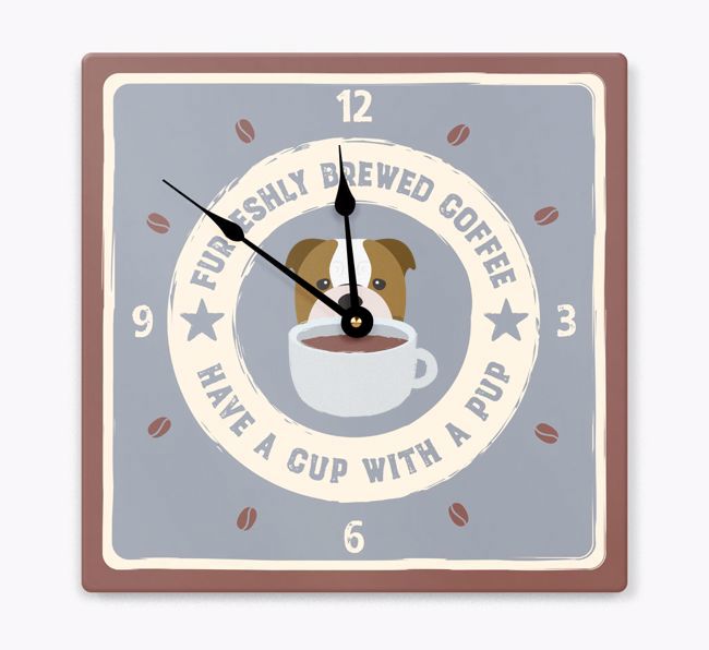 Furesh Brewed Coffee: Personalized {breedFullName} Wall Clock