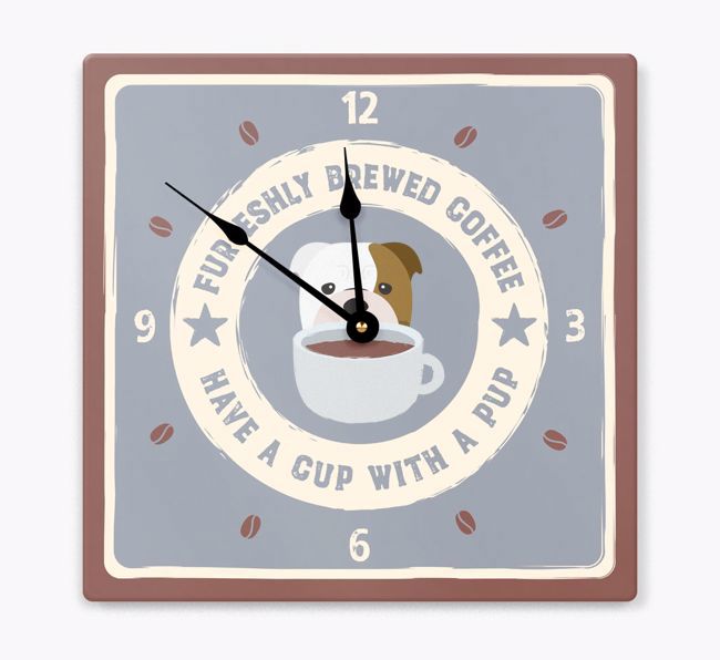 Furesh Brewed Coffee: Personalized {breedFullName} Wall Clock