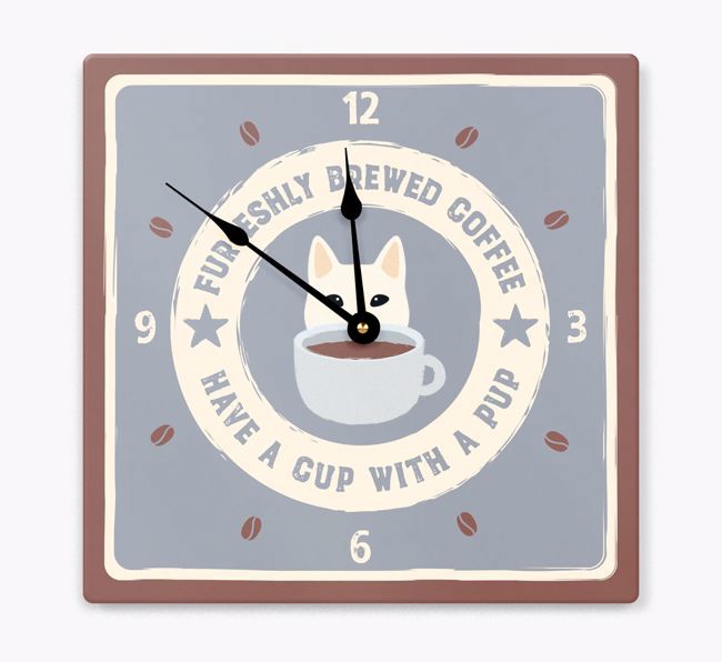 Furesh Brewed Coffee: Personalised {breedFullName} Wall Clock