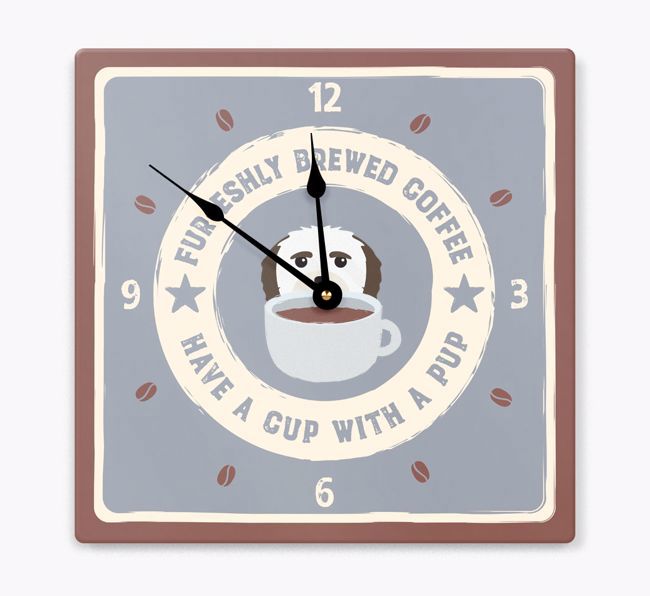 Furesh Brewed Coffee: Personalised {breedFullName} Wall Clock