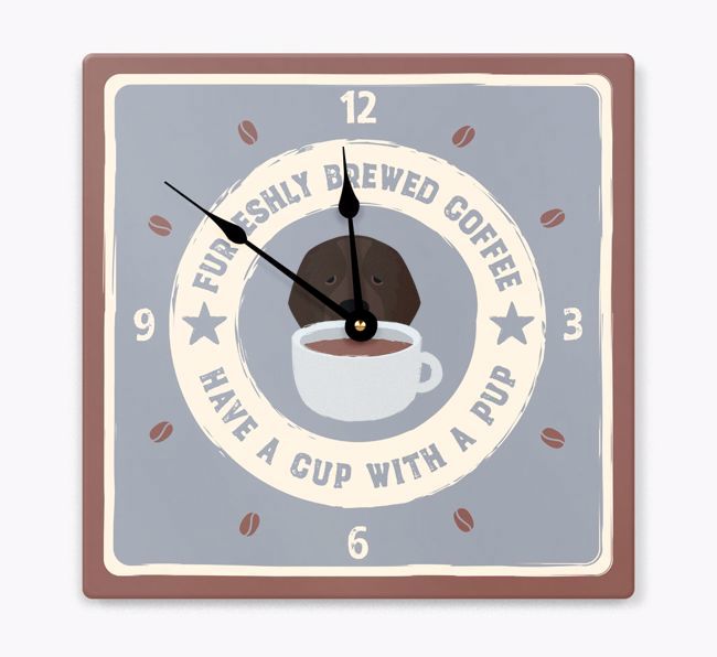 Furesh Brewed Coffee: Personalized {breedFullName} Wall Clock