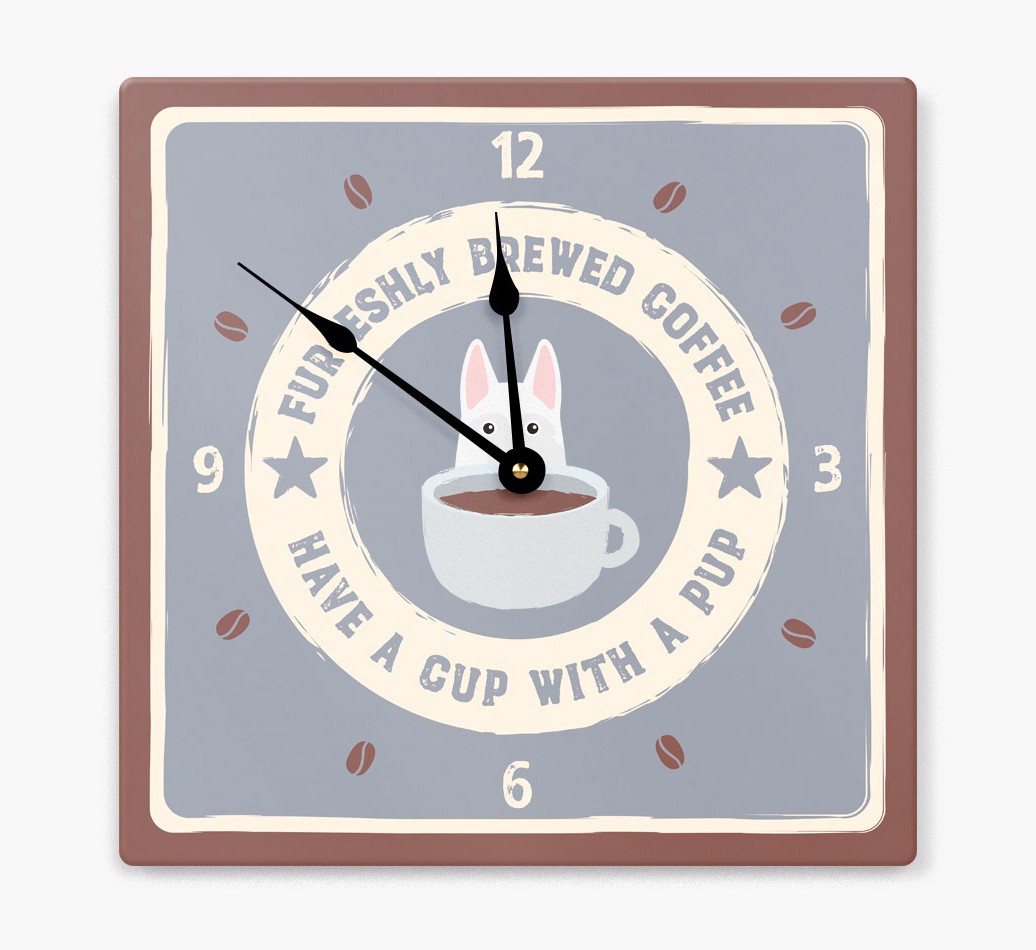 Furesh Brewed Coffee: Personalised {breedFullName} Wall Clock
