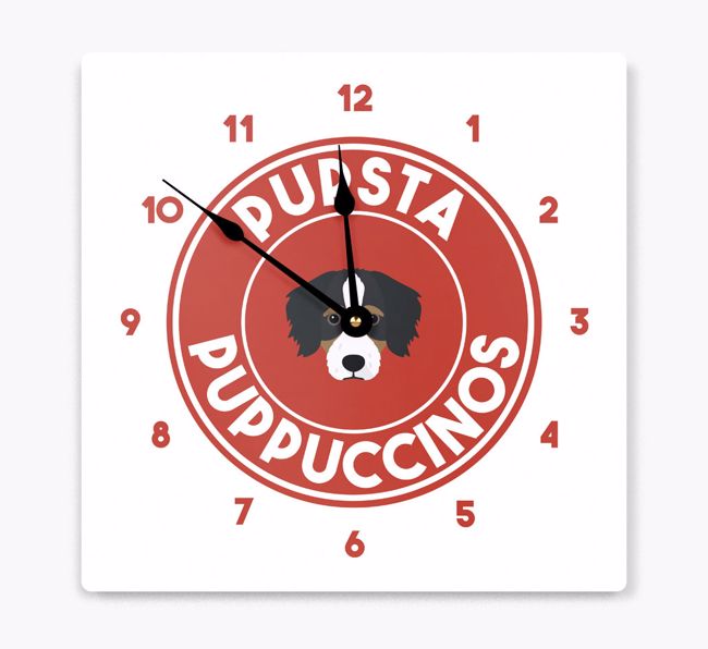 Pupsta Puppuccinos: Personalised {breedFullName} Wall Clock