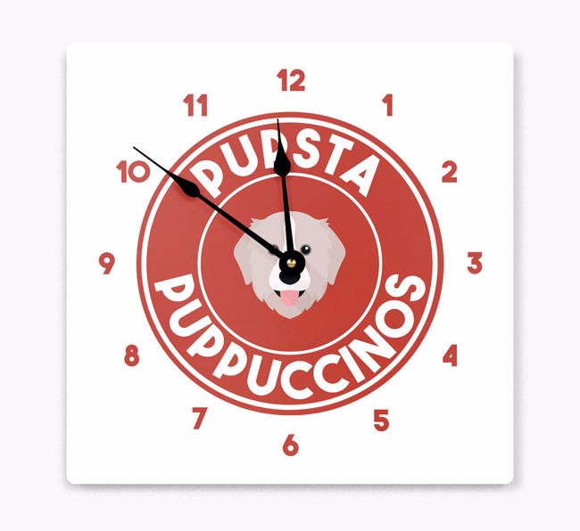 Pupsta Puppuccinos: Personalised {breedFullName} Wall Clock