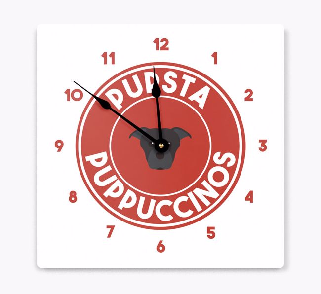 Pupsta Puppuccinos: Personalised {breedFullName} Wall Clock