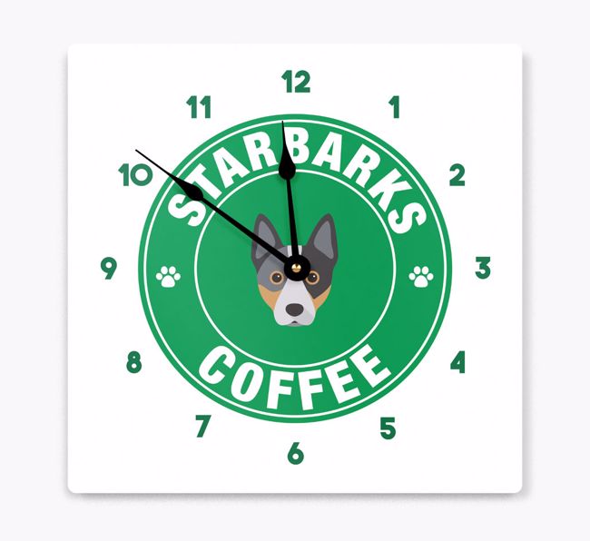 Starbarks Coffee: Personalised {breedFullName} Wall Clock