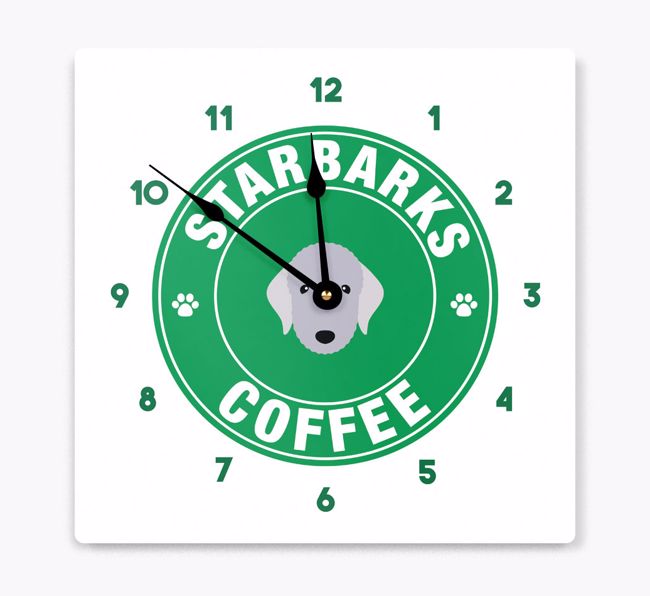 Starbarks Coffee: Personalized {breedFullName} Wall Clock