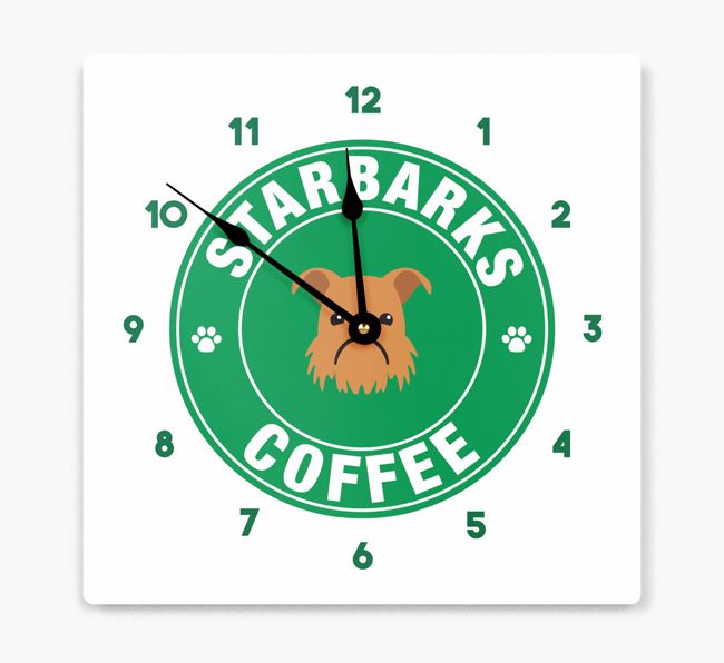 Starbarks Coffee: Personalized {breedFullName} Wall Clock