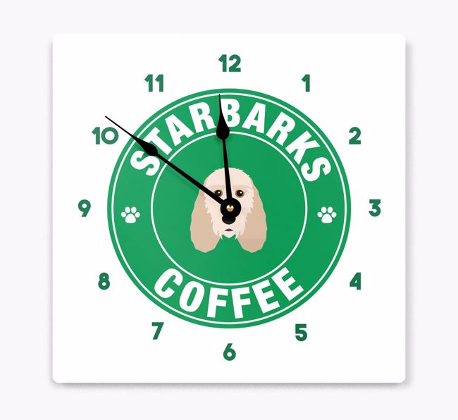 Starbarks Coffee: Personalized {breedFullName} Wall Clock