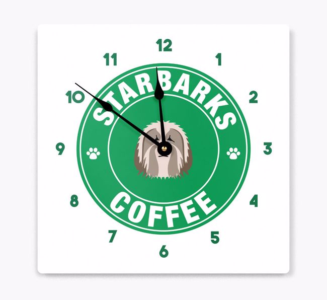 Starbarks Coffee: Personalized {breedFullName} Wall Clock