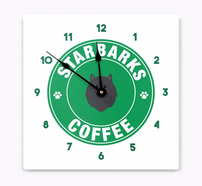 Starbarks Coffee: Personalised {breedFullName} Wall Clock