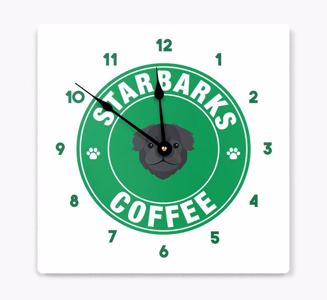 Starbarks Coffee: Personalized {breedFullName} Wall Clock