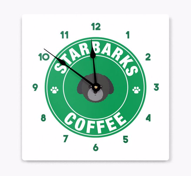 Starbarks Coffee: Personalized {breedFullName} Wall Clock