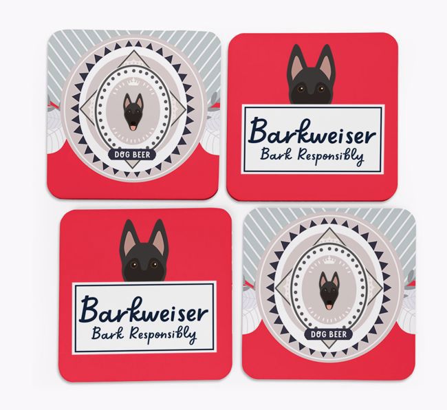 Barkweiser: Personalized {breedFullName} Coasters