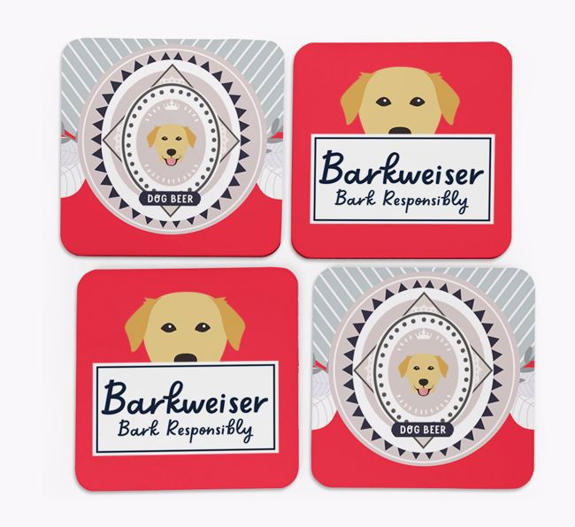 Barkweiser: Personalized {breedFullName} Coasters