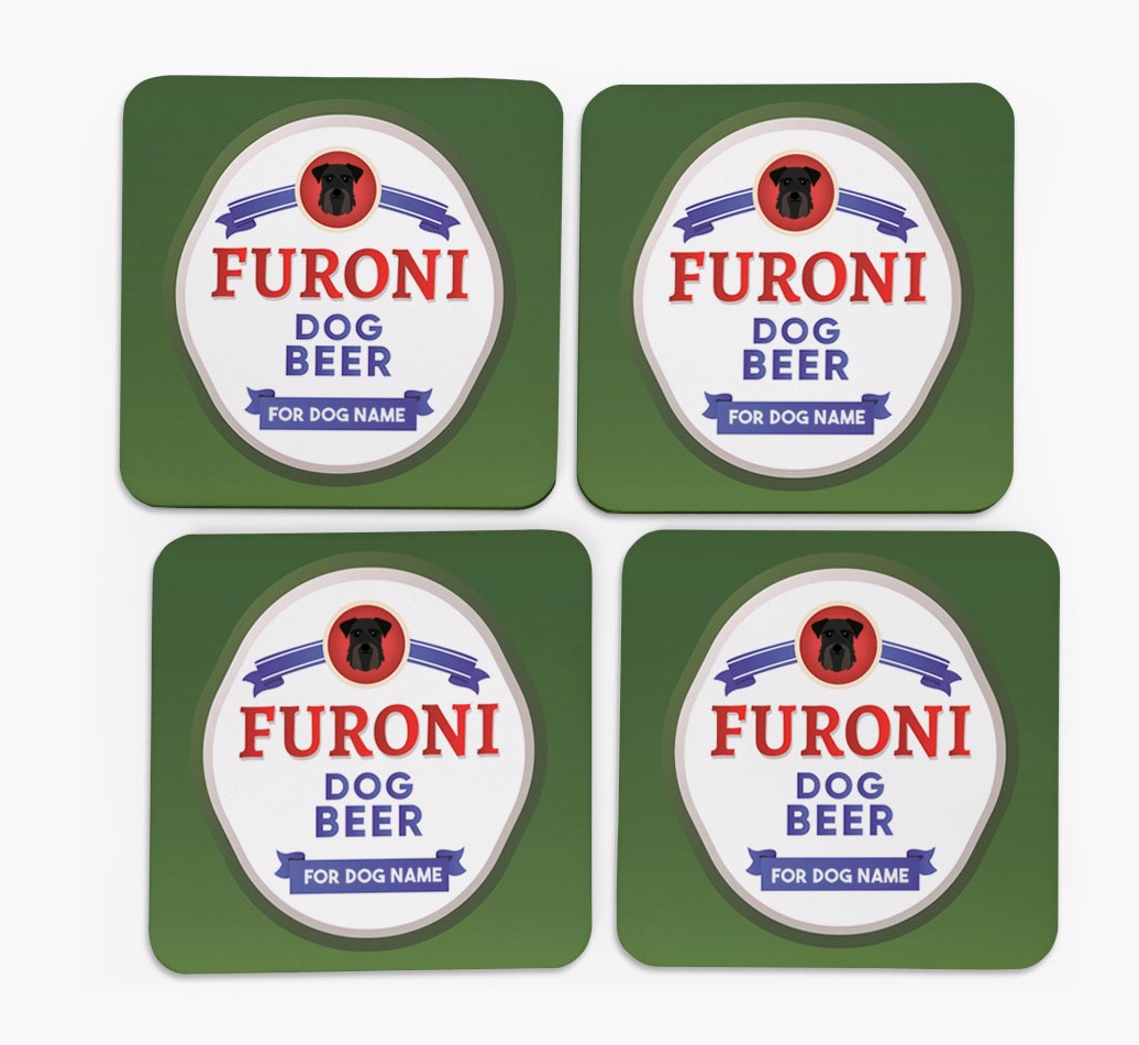 Furoni: Personalized {breedFullName} Coasters - front of coasters