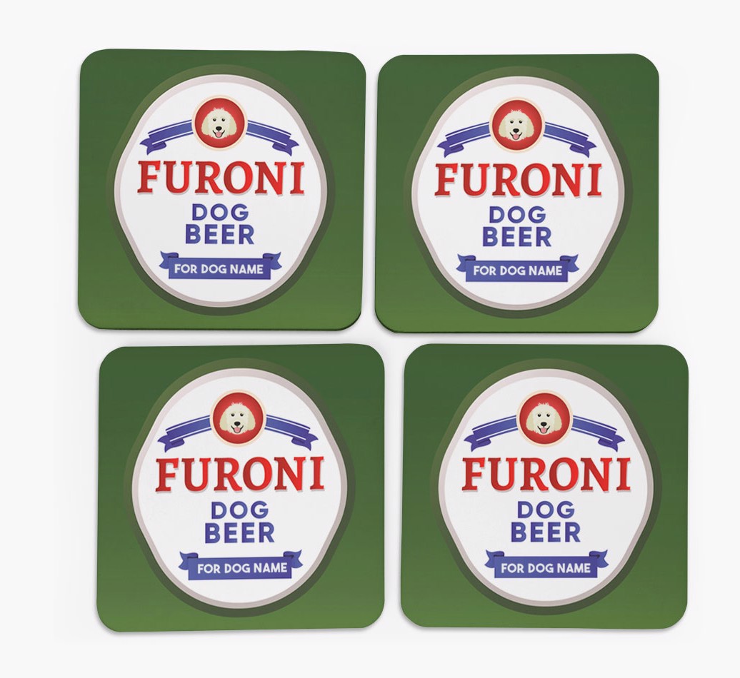 Furoni: Personalized {breedFullName} Coasters - front of coasters