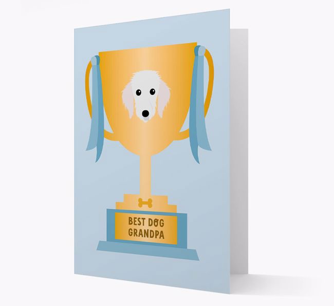 Best Grandad Trophy: Personalized {breedFullName} Card