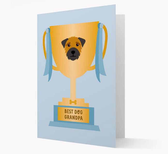 Best Grandad Trophy: Personalized {breedFullName} Card