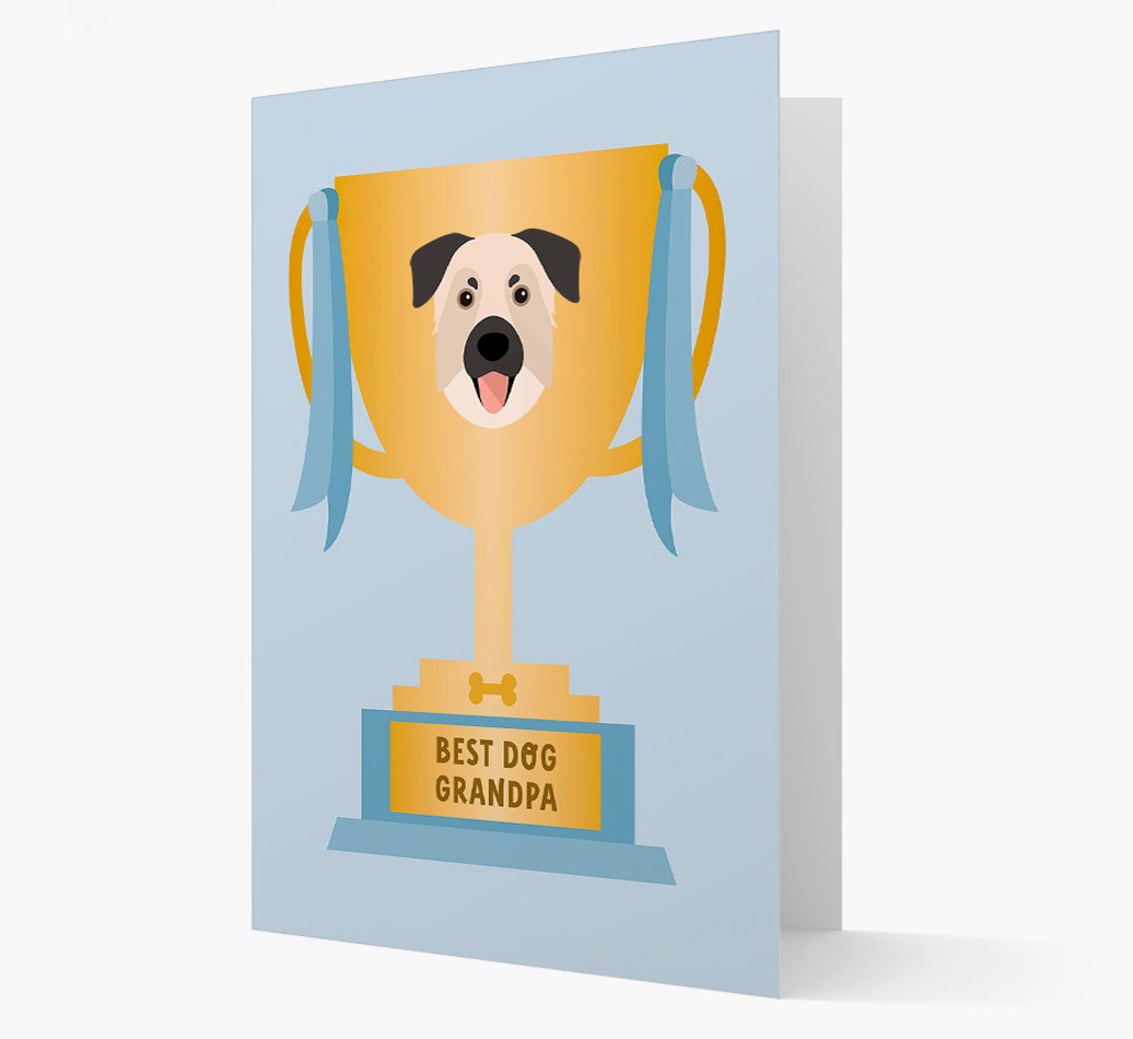 Best Grandad Trophy: Personalized {breedFullName} Card