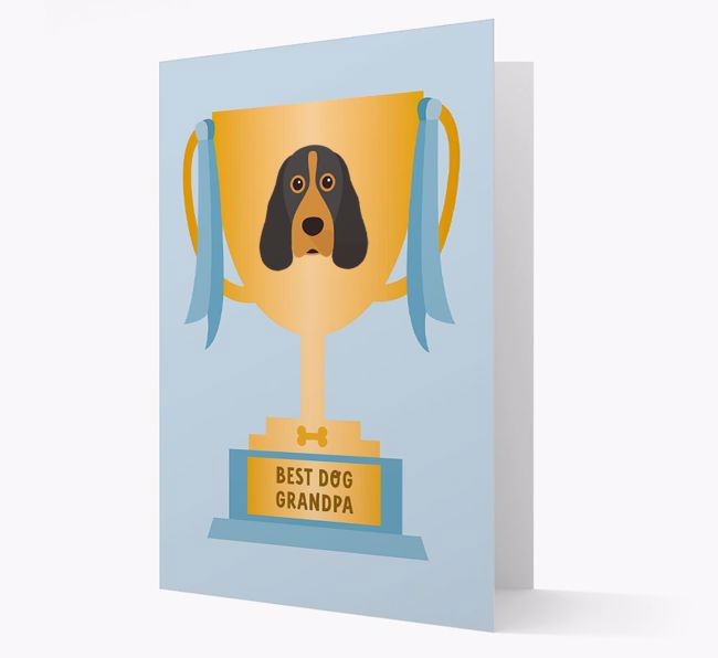 Best Grandad Trophy: Personalized {breedFullName} Card