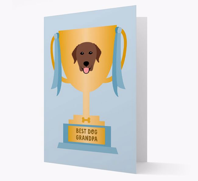 Best Grandad Trophy: Personalized {breedFullName} Card