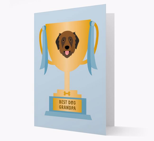 Best Grandad Trophy: Personalized {breedFullName} Card