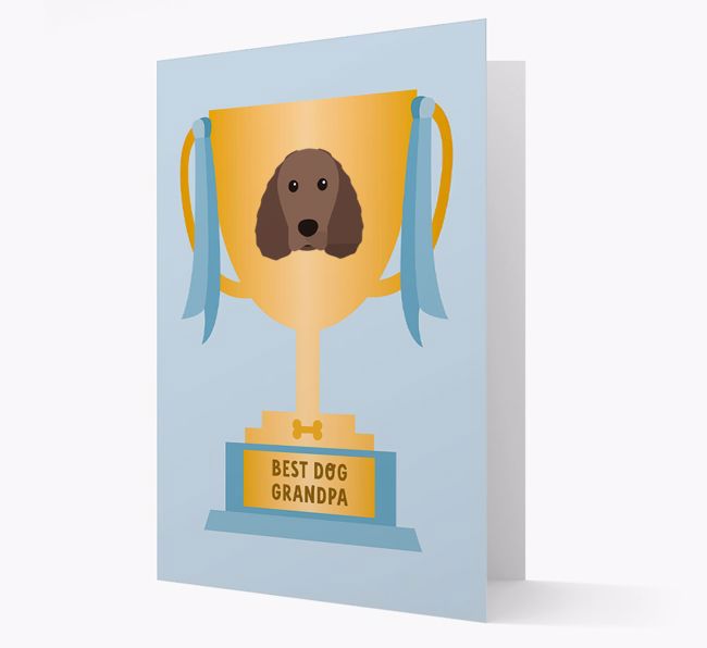 Best Grandad Trophy: Personalized {breedFullName} Card