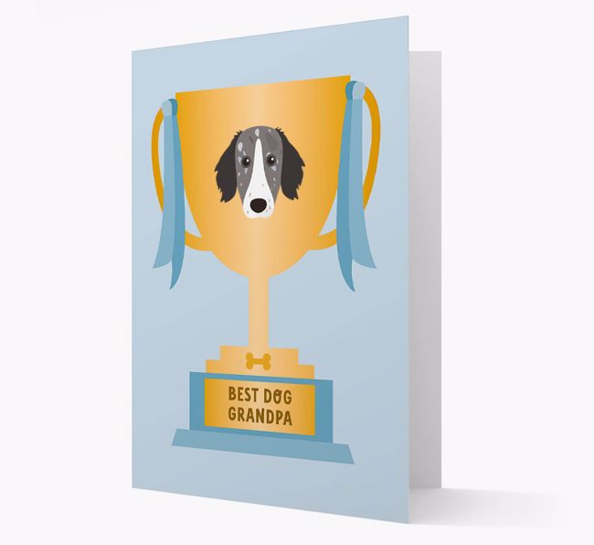 Best Grandad Trophy: Personalized {breedFullName} Card